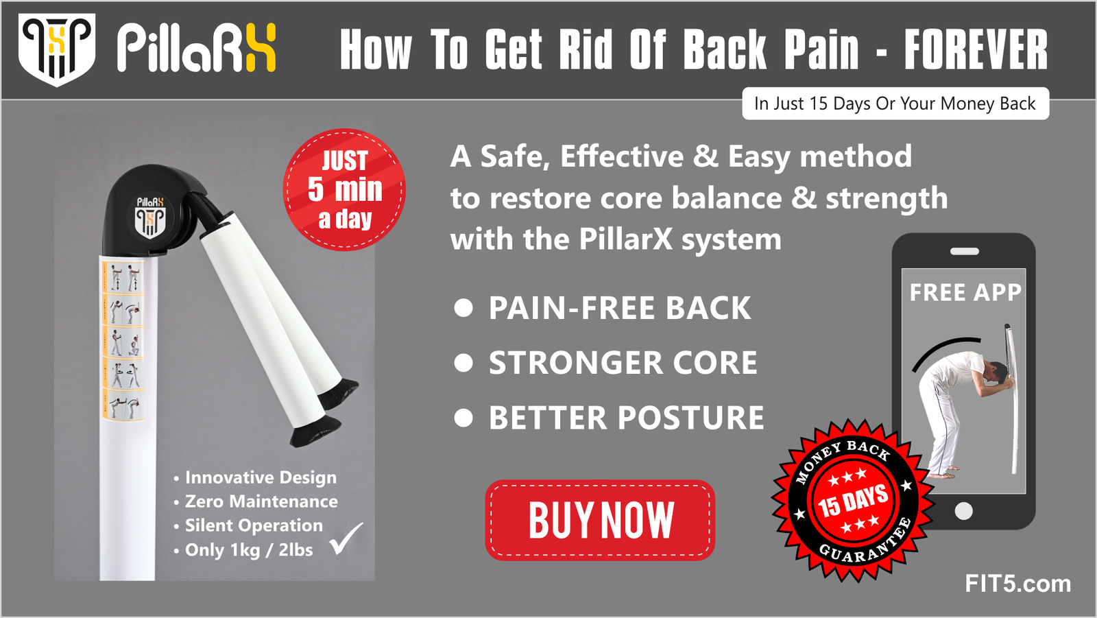 PillaRX System & Premium No-More-Back-Pain Workouts